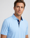 Personalized Groomsmen Golf Polo - Premium Blue Depths print - Performance Fabric