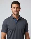 Personalized Groomsmen Golf Polo - Premium Vineyard print - Performance Fabric