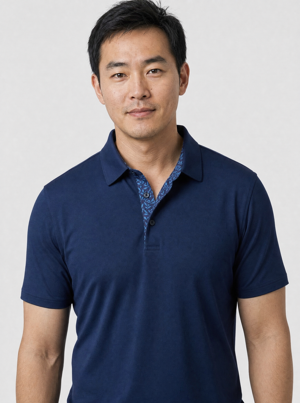 Personalized Groomsmen Golf Polo - Premium Botanic Blueprint - Performance Fabric