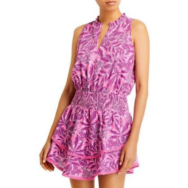 Aqua Sleeveless Smocked Mini Dress