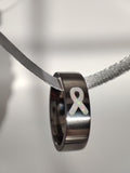 Resolve - White Awareness Ribbon - Titanium