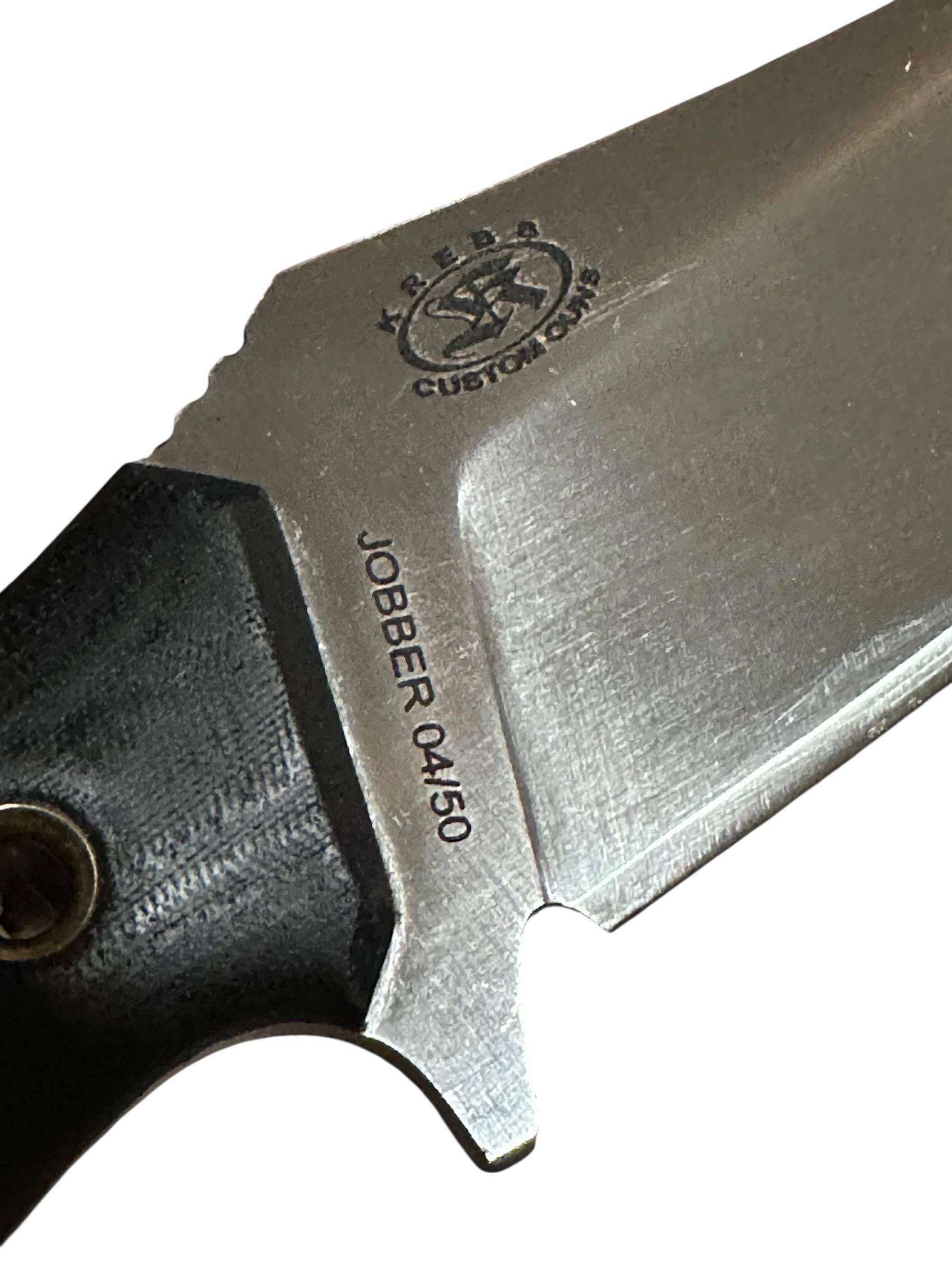 Stomp Customs Colab with Krebs Customs Jobber  5160 Fixed Blade Knife | Limited 4 of 50 | Kydex Sheath