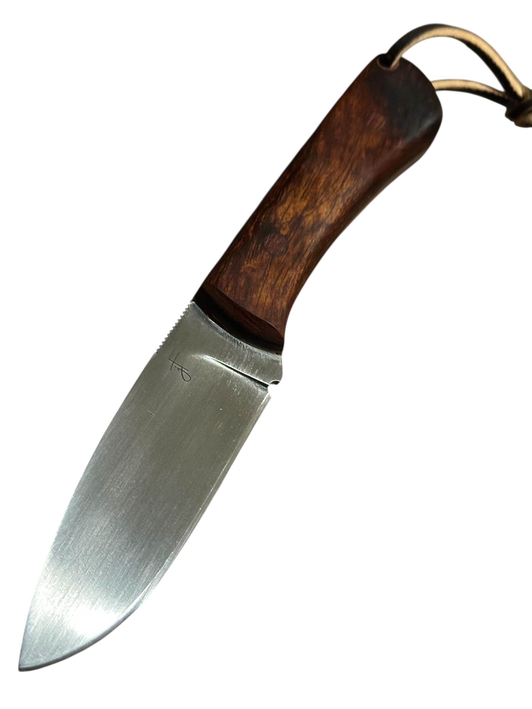Custom John Tullis Knife 8670 Steel Fixed Blade Ironwood Handle Leather Sheath Texas Made  2025