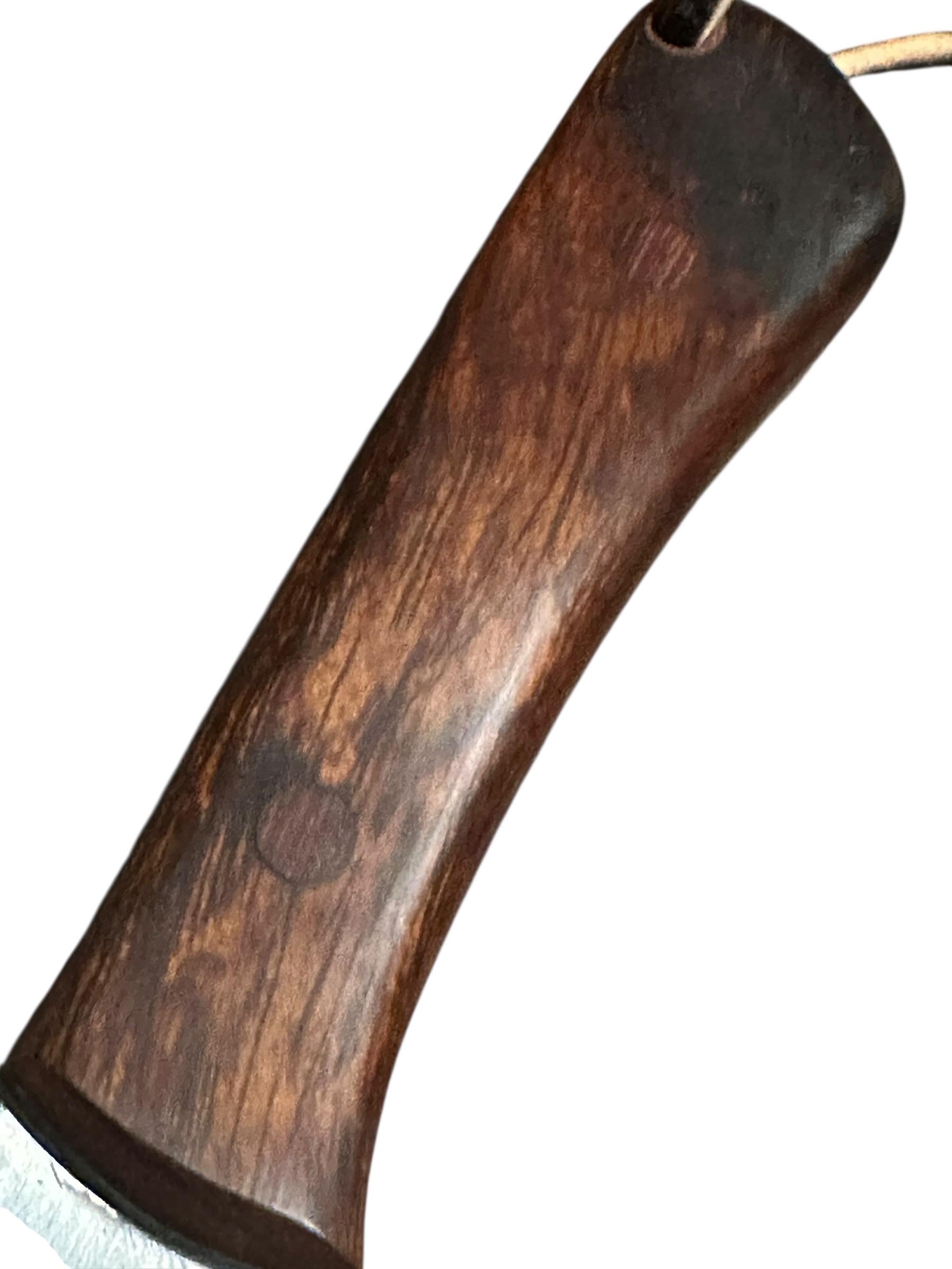 Custom John Tullis Knife 8670 Steel Fixed Blade Ironwood Handle Leather Sheath Texas Made  2025