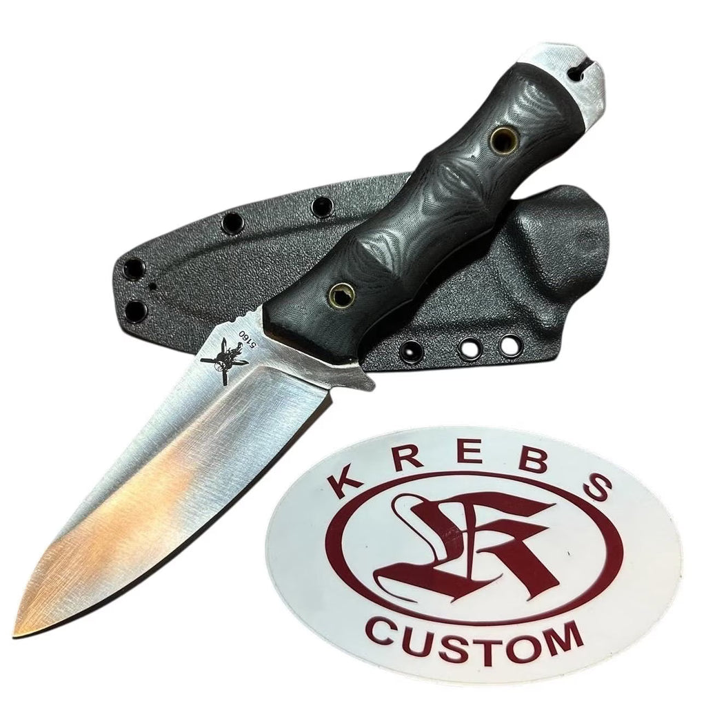 Stomp Customs Colab with Krebs Customs Jobber  5160 Fixed Blade Knife | Limited 4 of 50 | Kydex Sheath