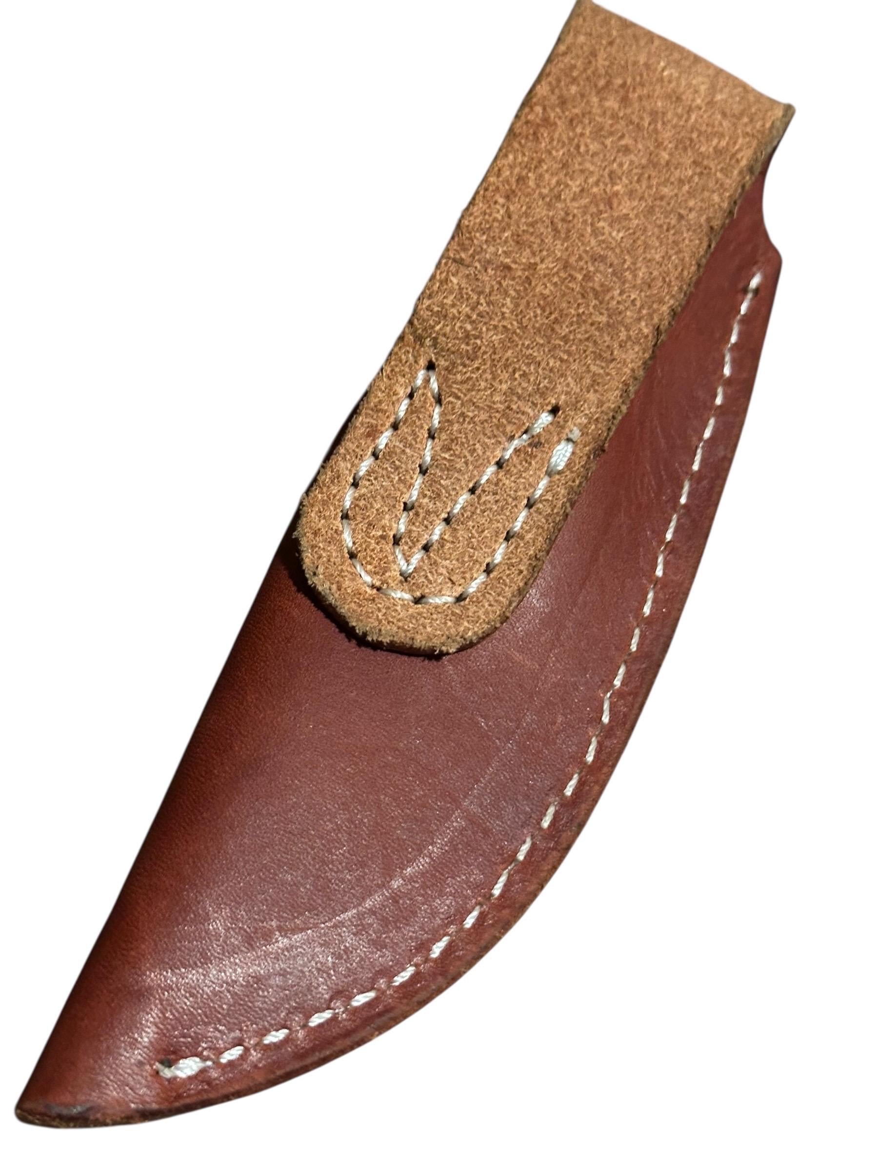 Custom John Tullis Knife 8670 Steel Fixed Blade Ironwood Handle Leather Sheath Texas Made  2025