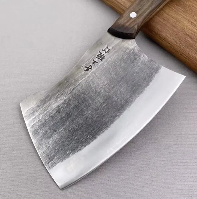 Hand Forged Bone Chopper Cleaver – 8CrMoV13 Stainless Steel, Wooden Handle