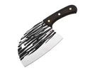 Hand Forged Meat Cleaver 8Cr13MoV Steel, Wenge Wood Handle, Brass Pins