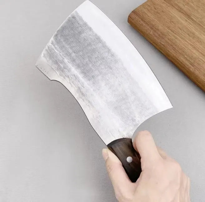 Hand Forged Bone Chopper Cleaver – 8CrMoV13 Stainless Steel, Wooden Handle