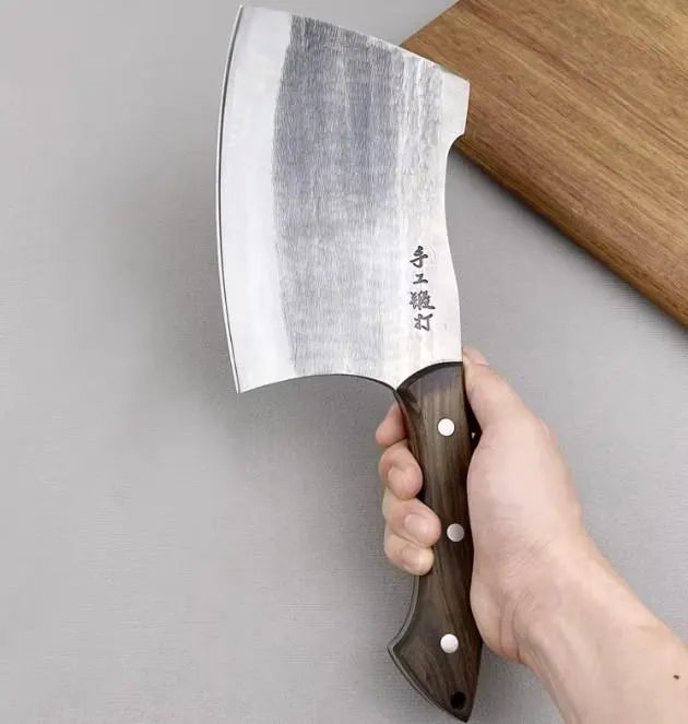 Hand Forged Bone Chopper Cleaver – 8CrMoV13 Stainless Steel, Wooden Handle