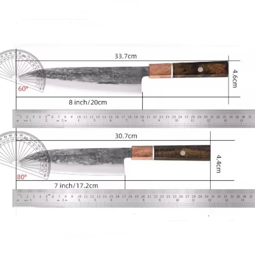 Japanese Style 8” Santoku Chef 5Cr15 Stainless Steel – FREE Laser Engraving – Personalized Kitchen Knife