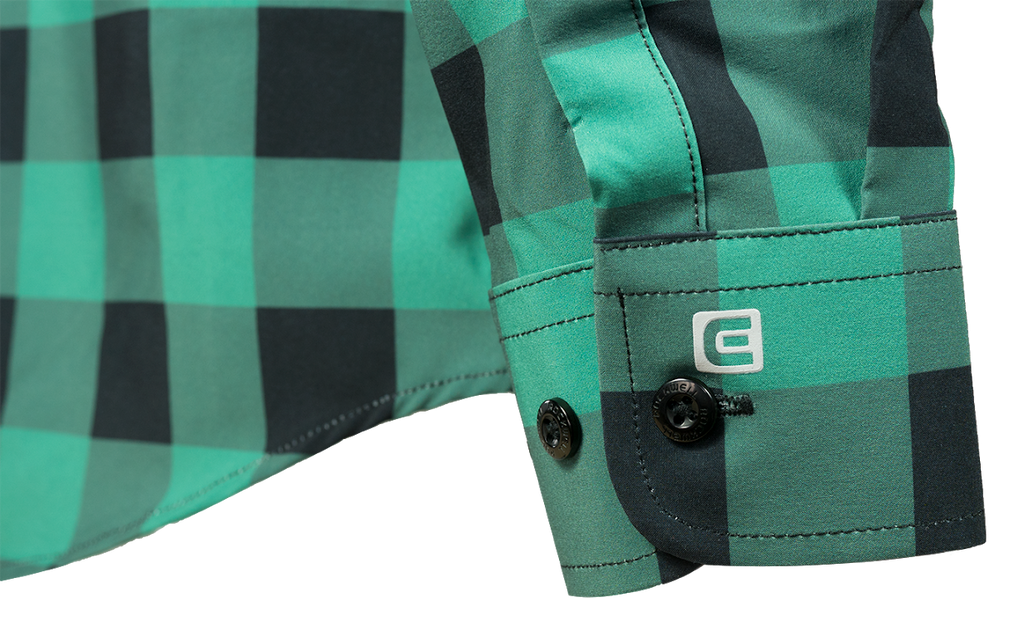The Titan - Black/Green Plaid Long Sleeve