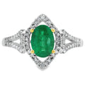 .94ct Emerald Diamond Ring 14KT White Gold