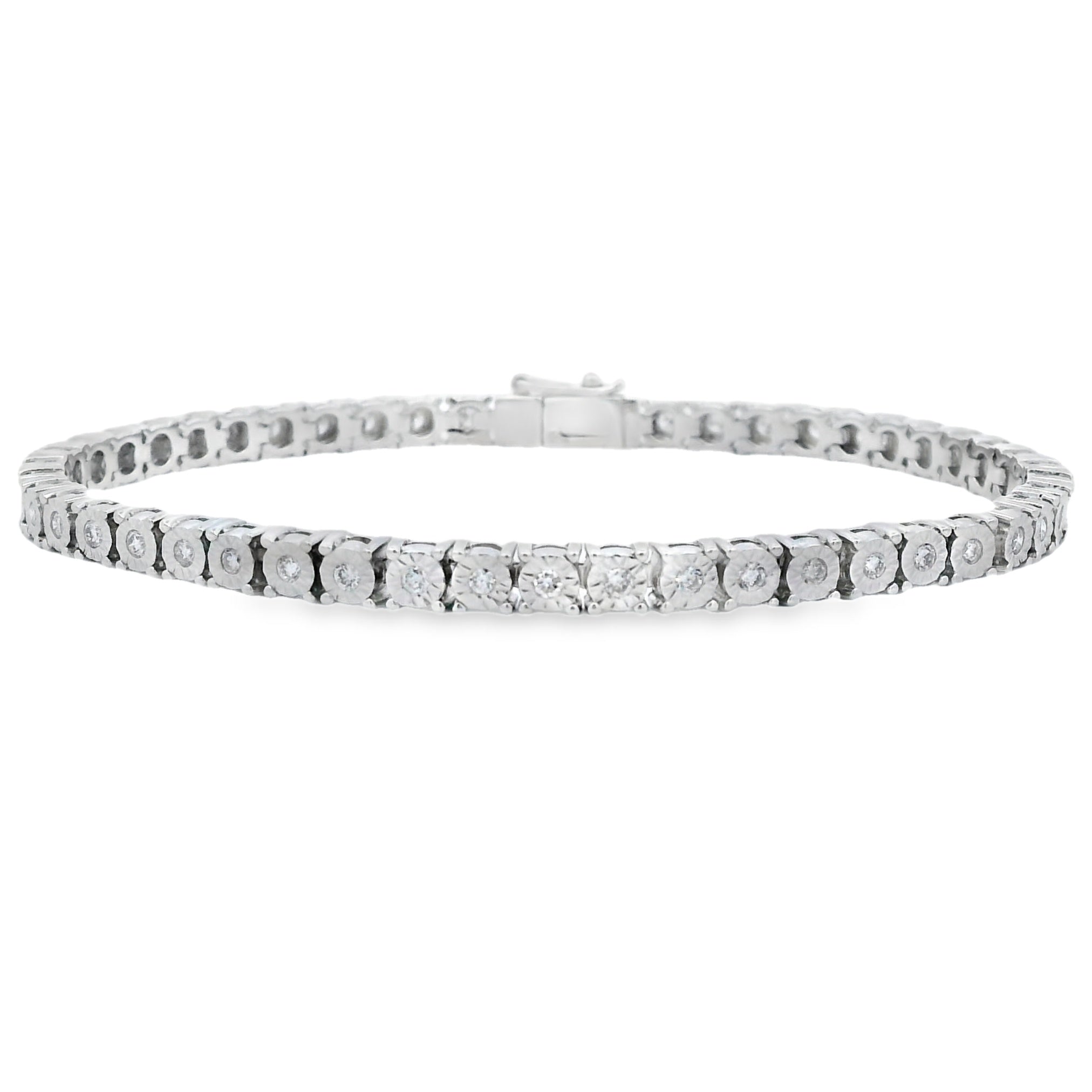 Lab Grown Diamond Tennis Bracelet Sterling Silver