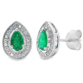 .45ct Emerald Diamond Stud Earrings 10KT White Gold