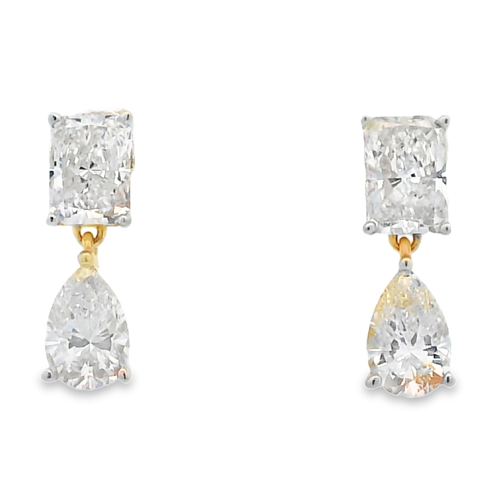 2.50ct Lab Grown Diamond Earrings 14KT Yellow Gold