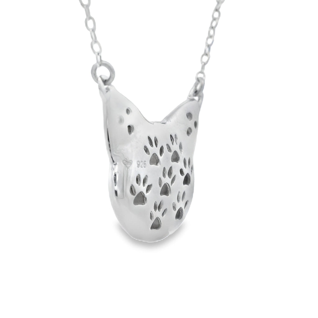 Natural .05ct Diamond Animal Pendant Sterling Silver