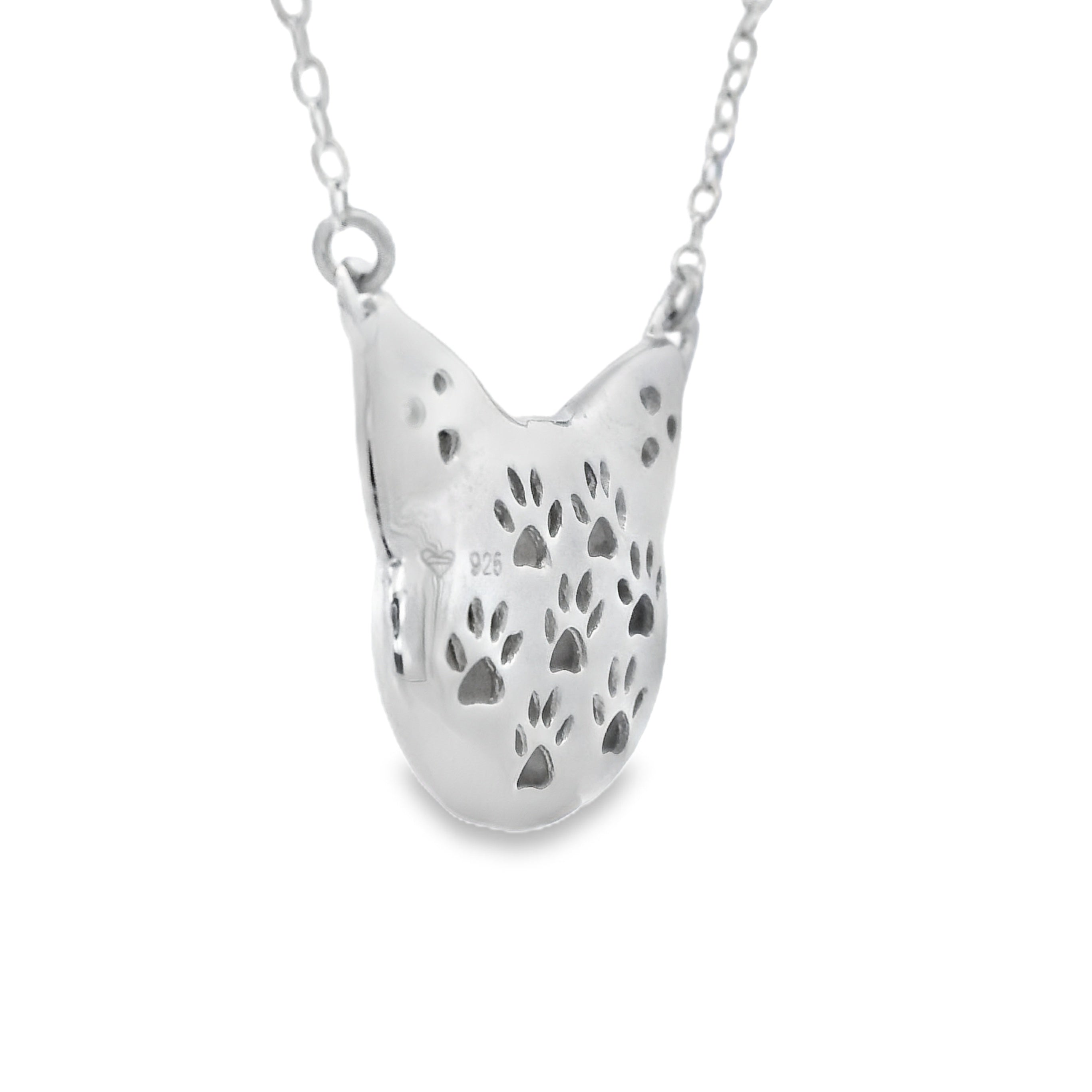 Natural .05ct Diamond Animal Pendant Sterling Silver