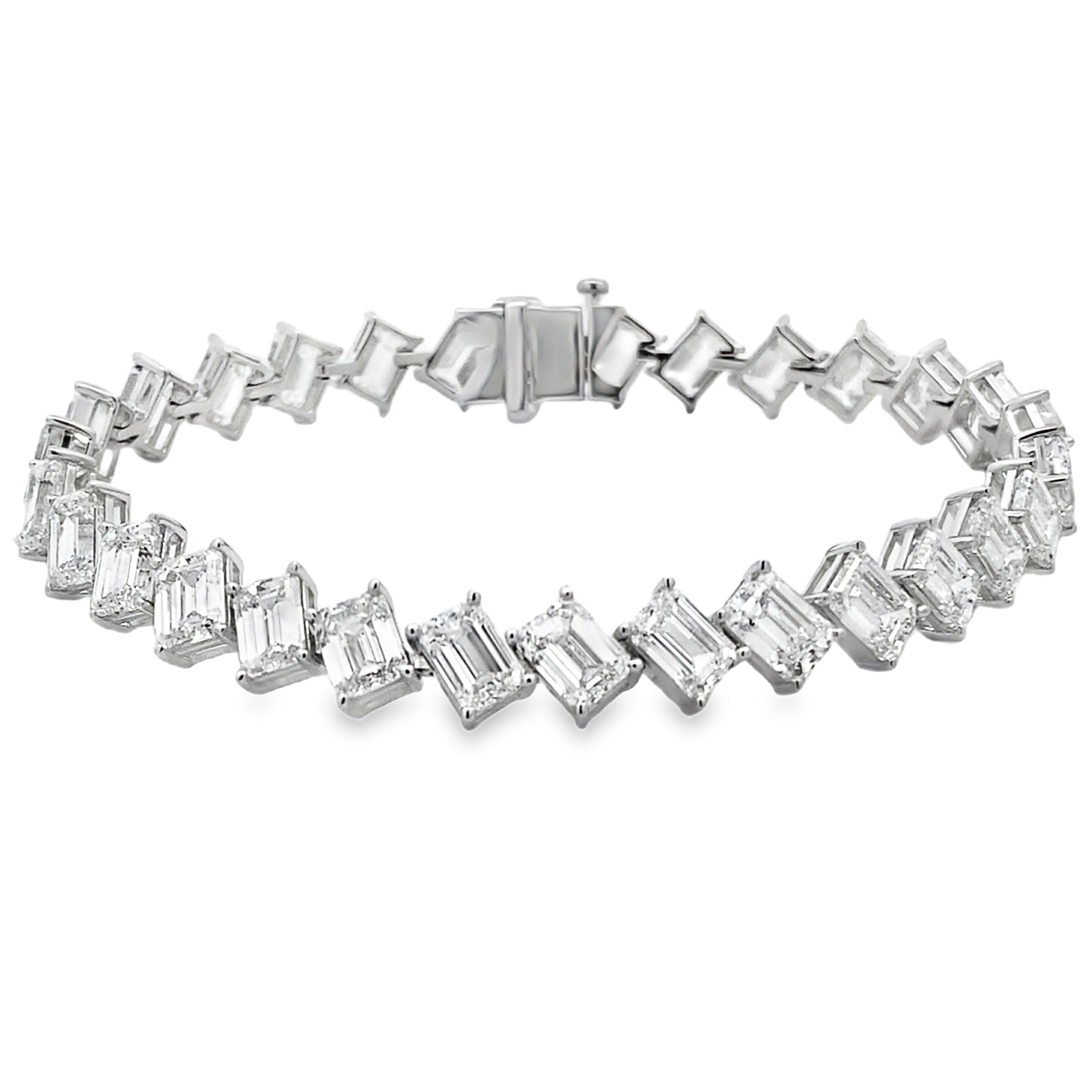 Lab Grown Diamond Tennis Bracelet 14KT White Gold