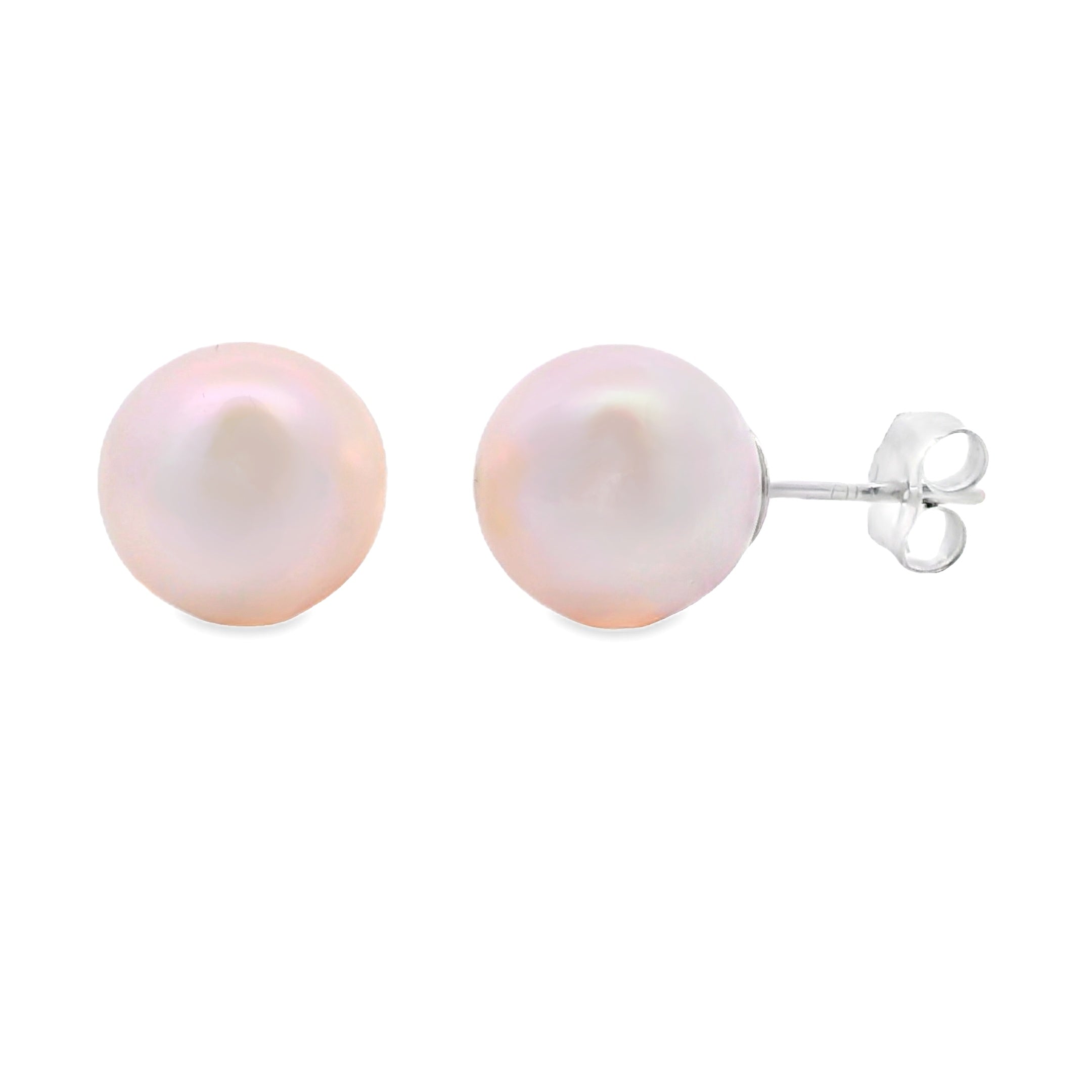 FW Pearl Stud Earrings 14KT White Gold