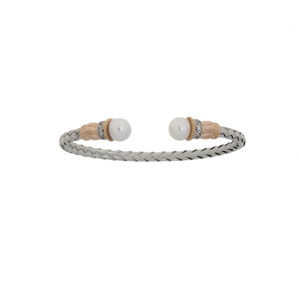 FW Pearl Bangle Bracelet Sterling Silver