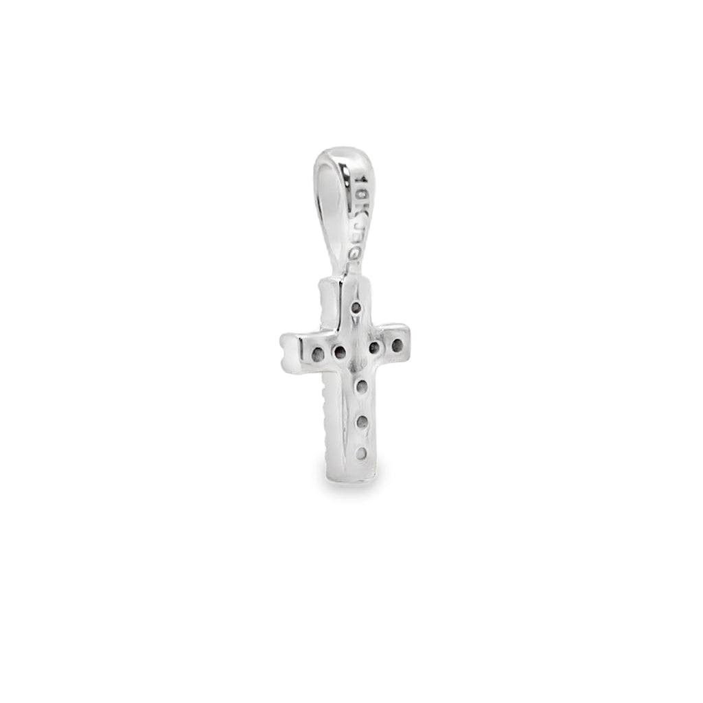 .03ct Diamond Cross Religious Pendant 10KT White Gold