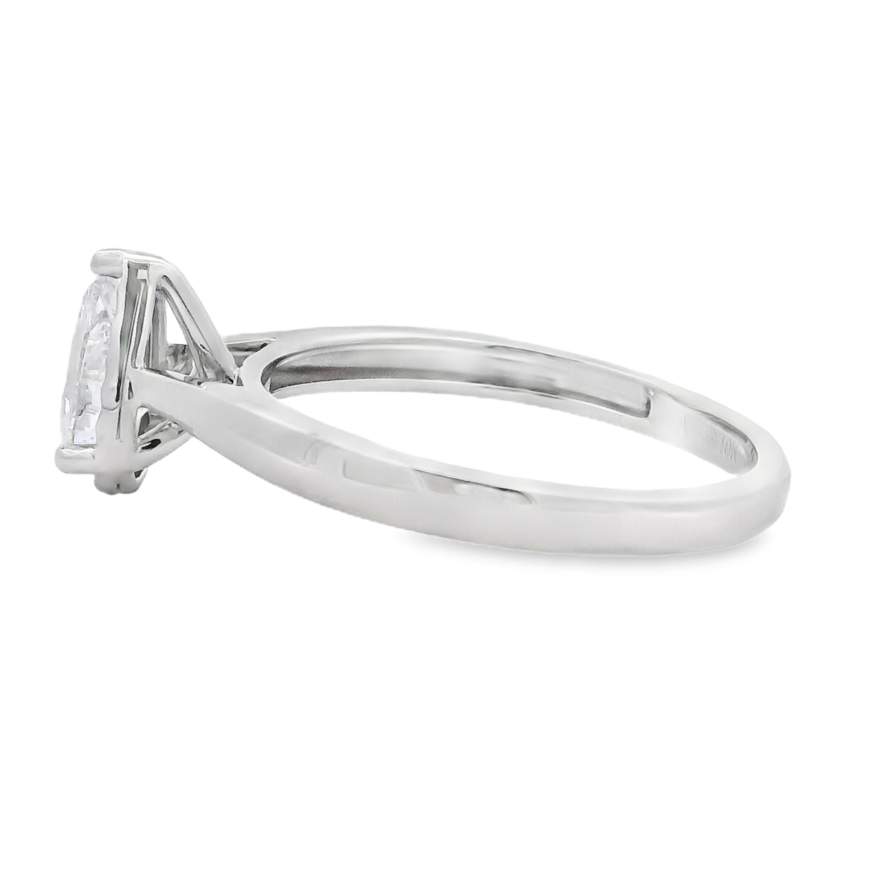 Genuine .50ct Lab Grown Diamond  10KT White Gold