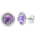 2.20ct Amethyst Earrings 14KT White Gold