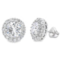 Natural 5.00ct Moissanite Stud Earrings Sterling Silver