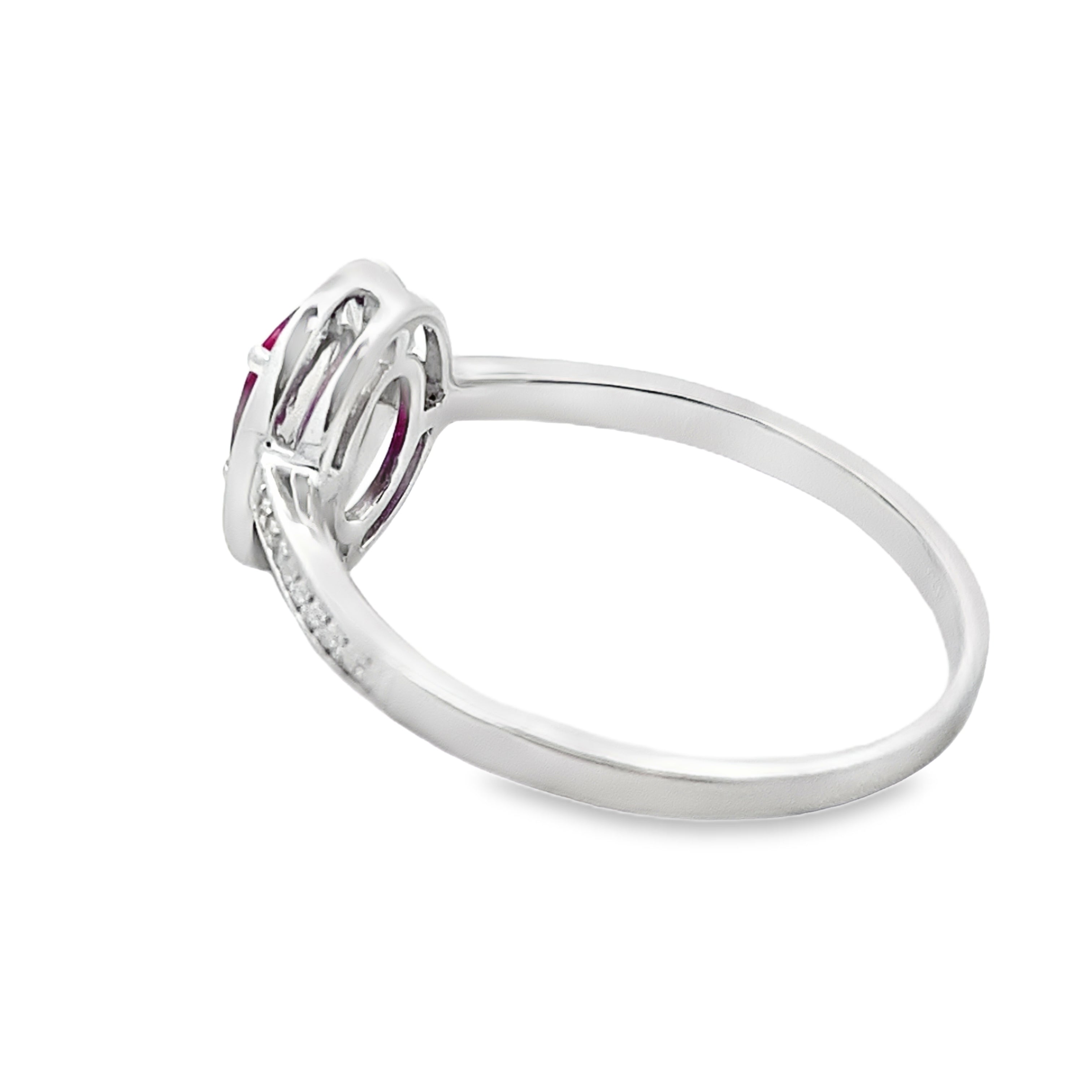 .67ct Ruby Diamond Ring 10KT White Gold