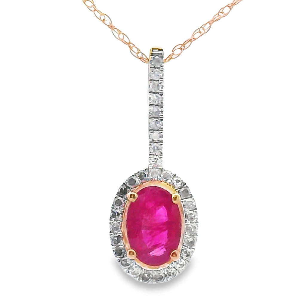 .61ct Ruby Diamond Fashion Pendants 10KT Yellow Gold