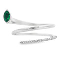 .75ct Emerald Diamond Ring 14KT White Gold