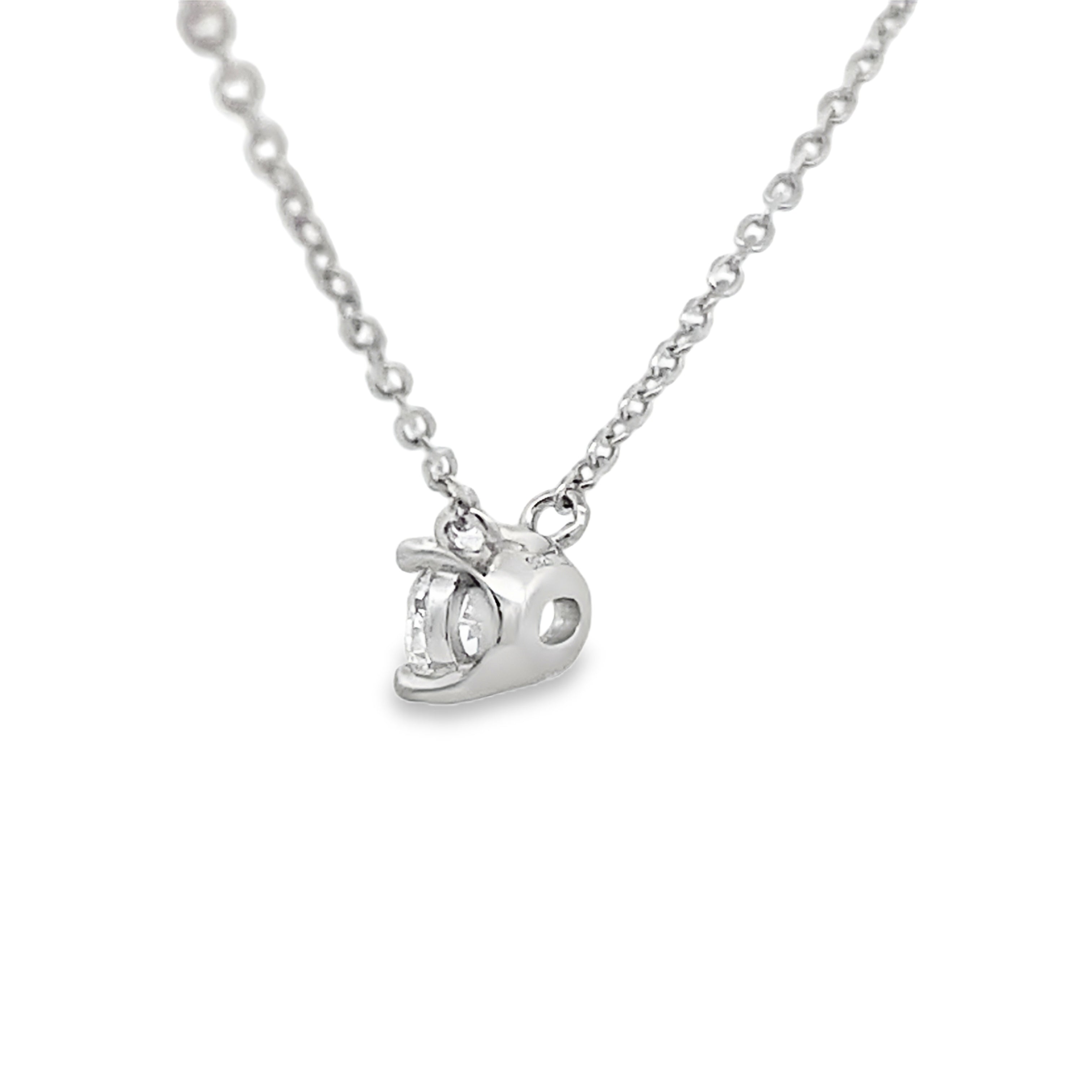 Genuine .50ct Lab Grown Diamond Pendant Sterling Silver