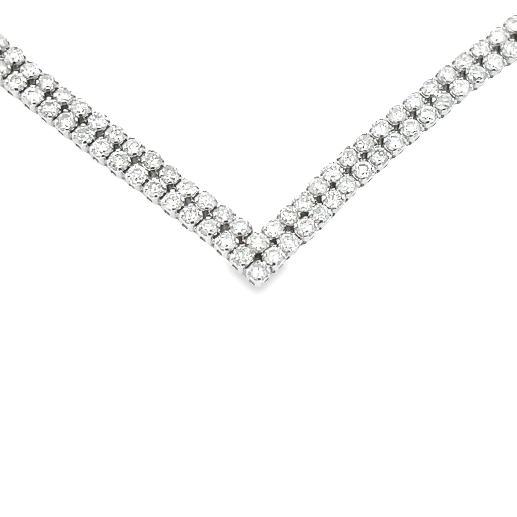7.00ct Diamond Tennis Necklace 14KT White Gold