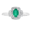 .45ct Emerald Diamond Ring 10KT White Gold