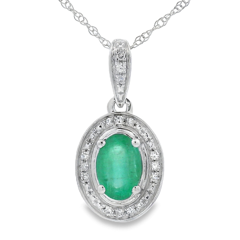 .46ct Emerald Diamond Fashion Pendants 10KT White Gold