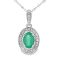 .46ct Emerald Diamond Fashion Pendants 10KT White Gold