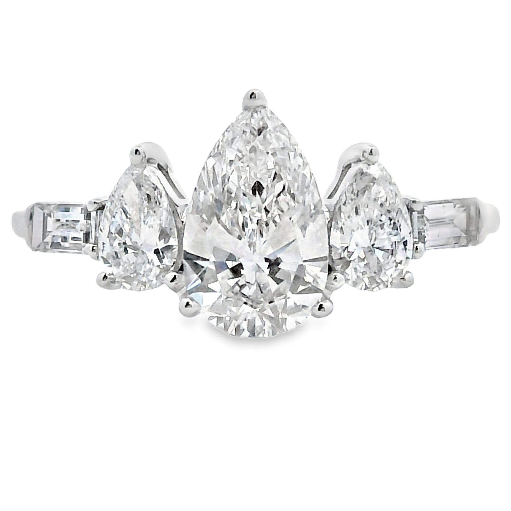 1.50ct Lab Grown Diamond 3 Stone Ring 14KT White Gold