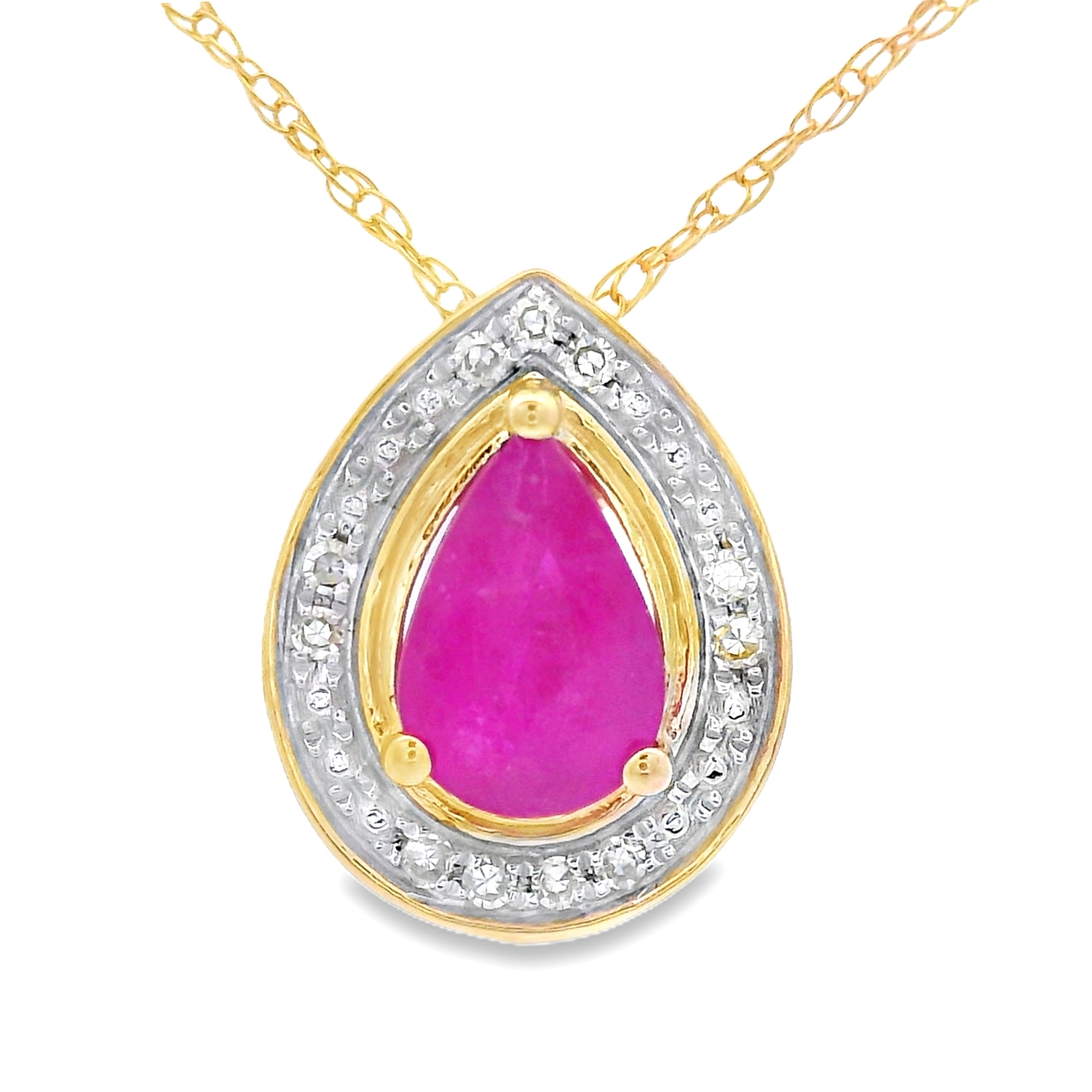 .53ct Ruby Diamond Fashion Pendants 10KT Yellow Gold