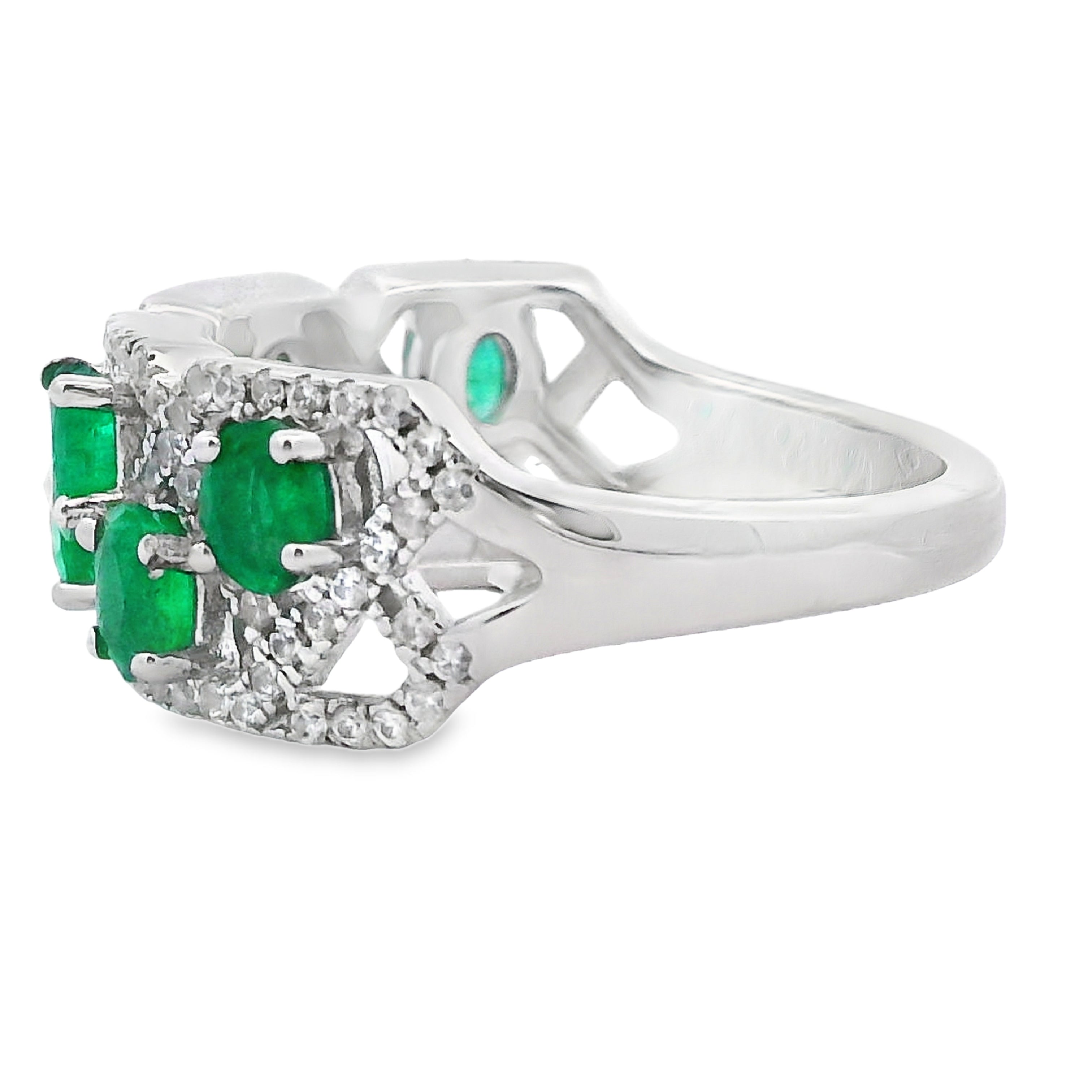 1.82ct Emerald Zircon Ring Sterling Silver