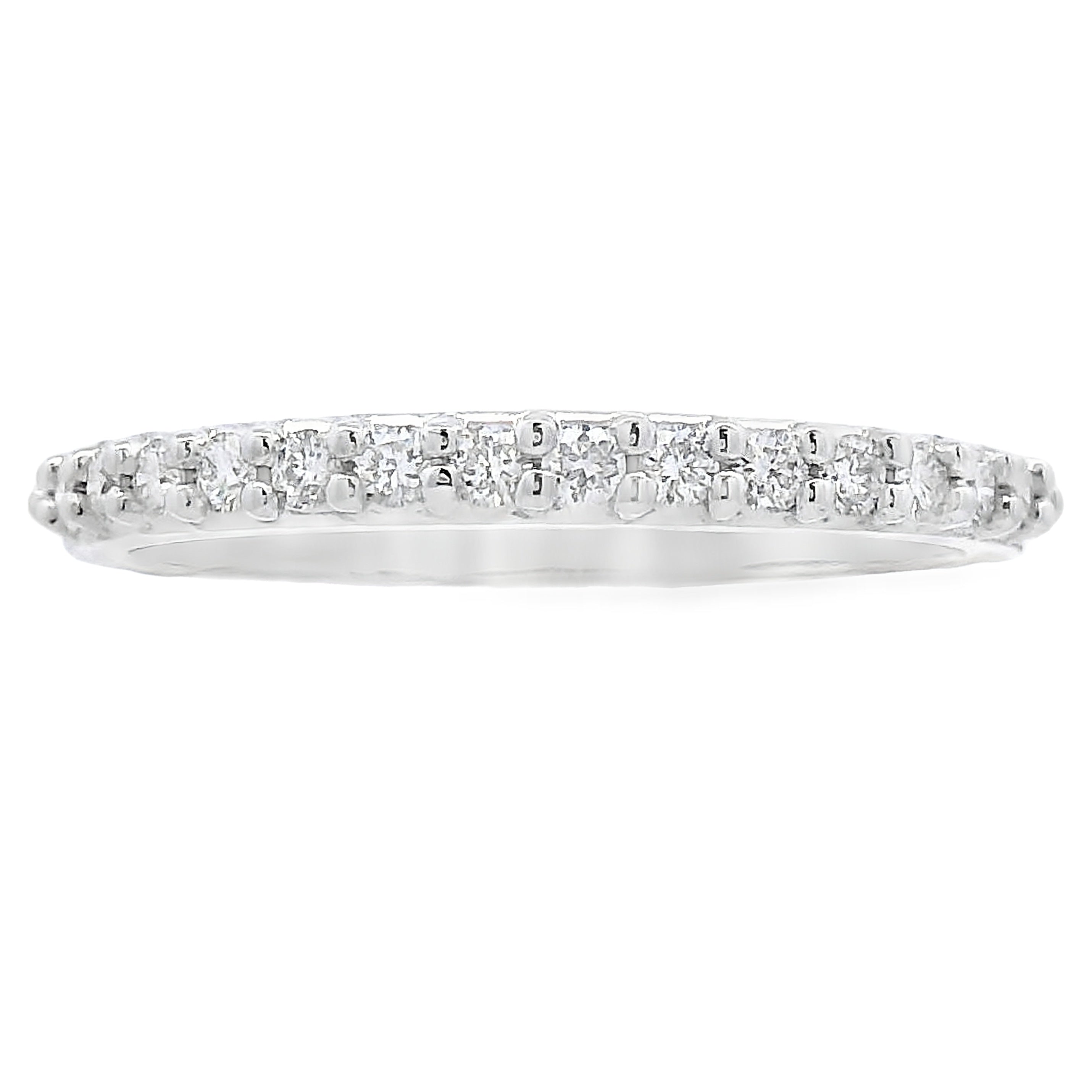 .25ct Diamond Wedding Band Ring 14KT White Gold