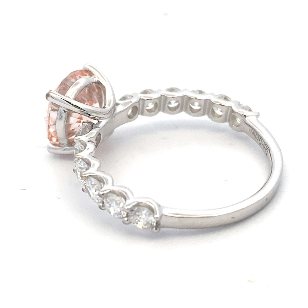 3.50ct Lab Grown Diamond Eng Only 14KT White Gold