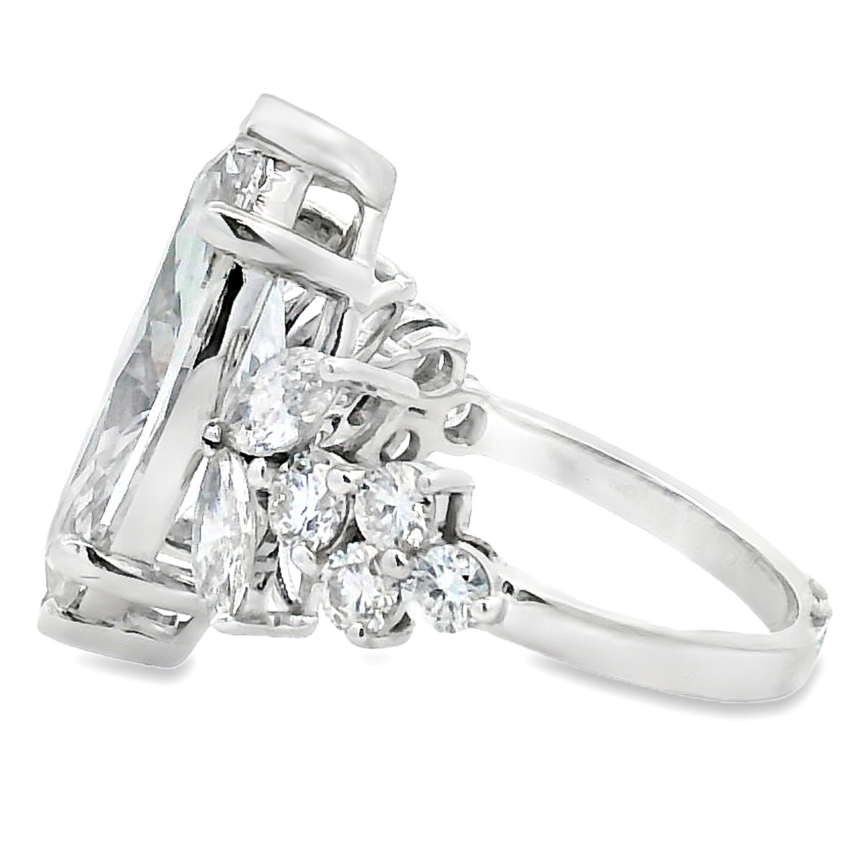 7.08ct Lab Grown Diamond Eng Only 14KT White Gold