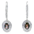 .81ct Quartz Diamond Dangle Earrings 10KT White Gold