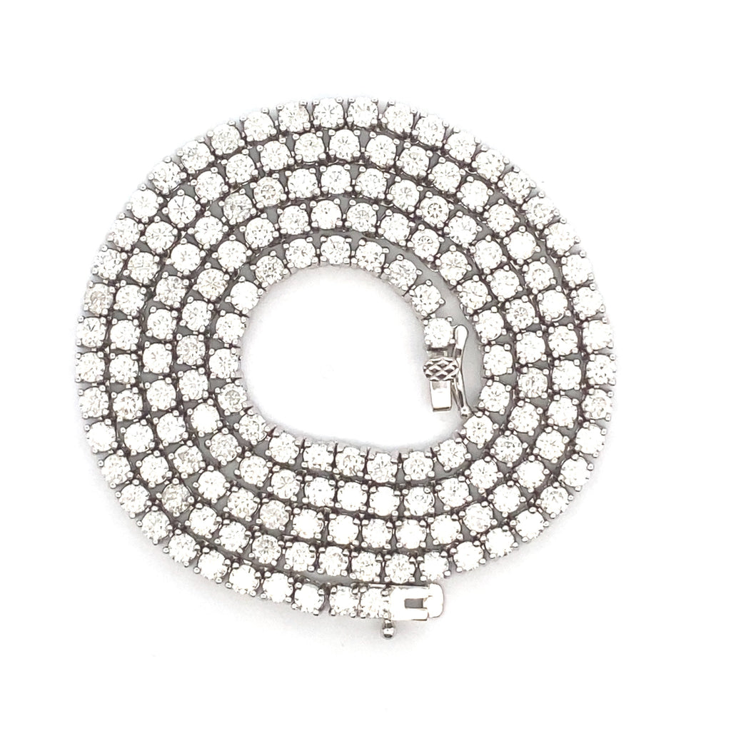 6.85ct Moissanite Tennis Necklace Sterling Silver