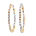 3.00ct Lab Grown Diamond Hoop Earrings 10KT Yellow Gold