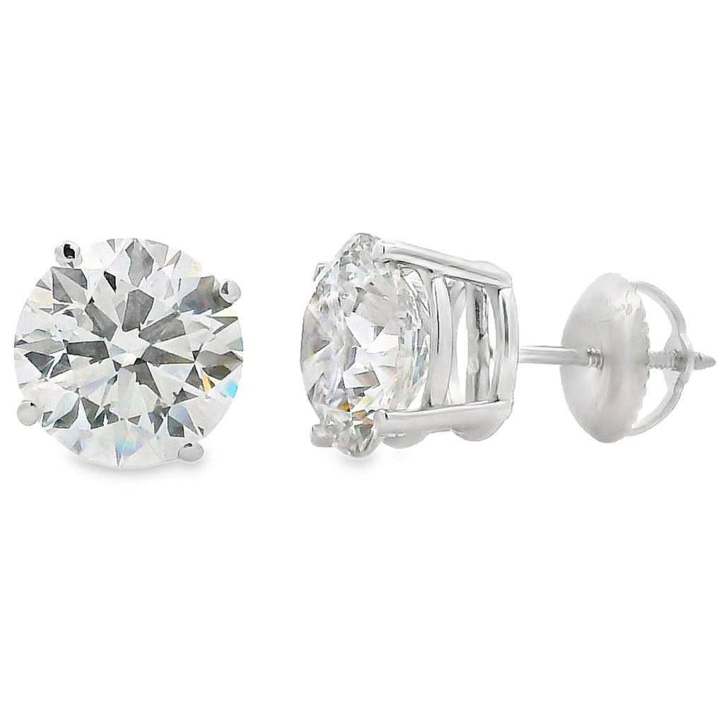4.40ct Lab Grown Diamond Stud Earrings 14KT White Gold