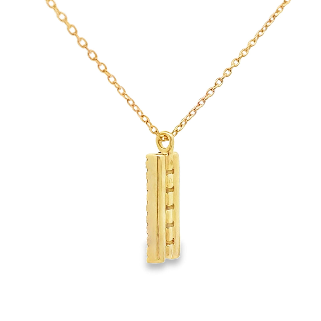 Sapphire Diamond Fashion Pendants 14KT Yellow Gold