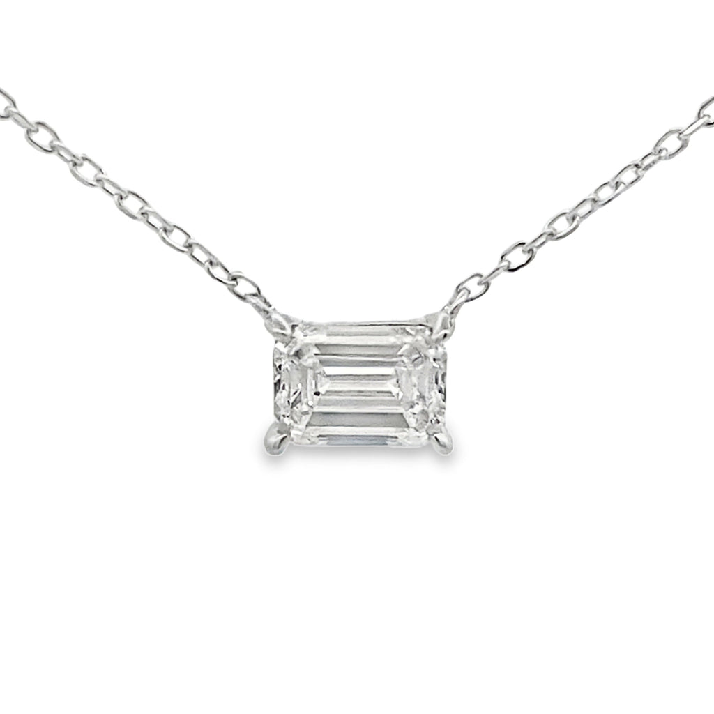 1.00ct Lab Grown Diamond Pendant Sterling Silver