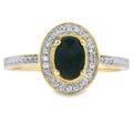 .55ct Onyx Diamond Ring 10KT Yellow Gold